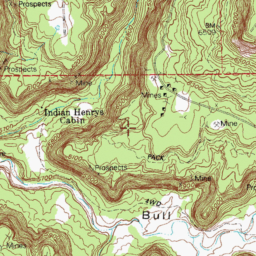 Topographic Map of Horsehair Mine, CO