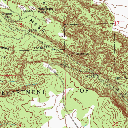Topographic Map of Insert Mine, CO