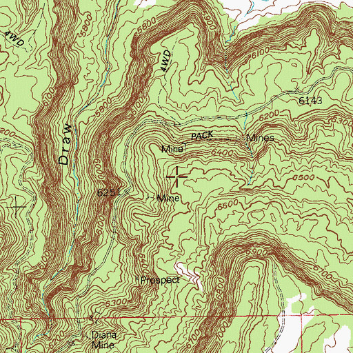 Topographic Map of Lark Number One Mine, CO
