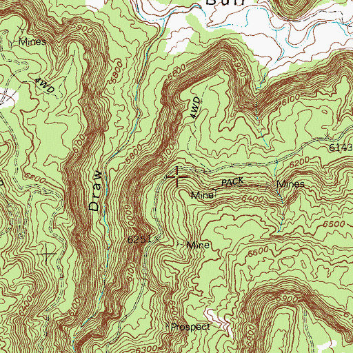 Topographic Map of Lark Number Seven Mine, CO