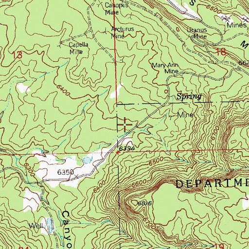 Topographic Map of Mary Number Four Mine, CO