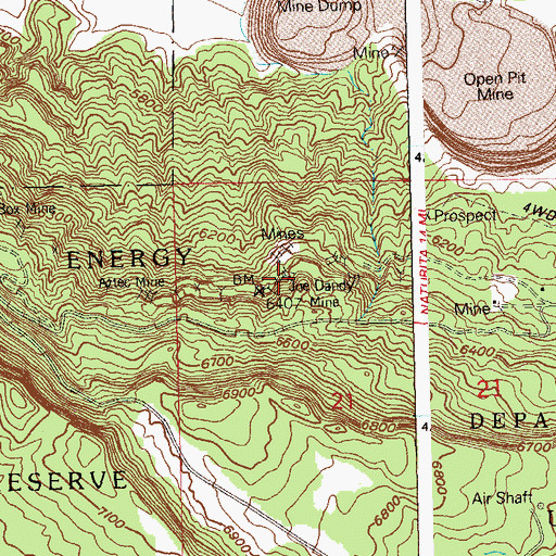 Topographic Map of North Hummer Mine, CO