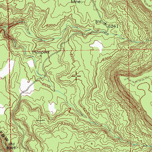 Topographic Map of Old Grandad Mine, CO