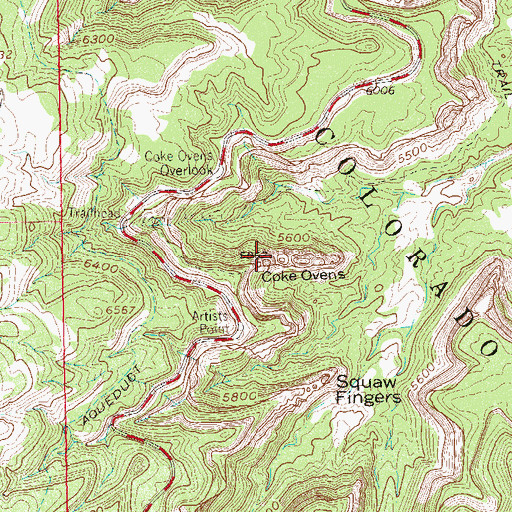 Topographic Map of Coke Ovens, CO
