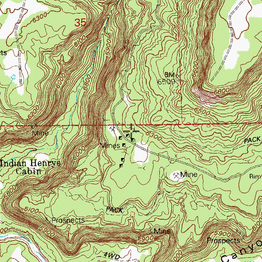 Topographic Map of Rim Rock Blues Number Two Mine, CO