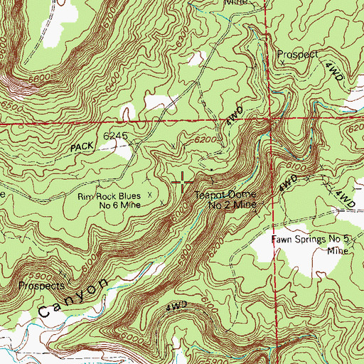 Topographic Map of Rim Rock Blues Number Six East Mine, CO