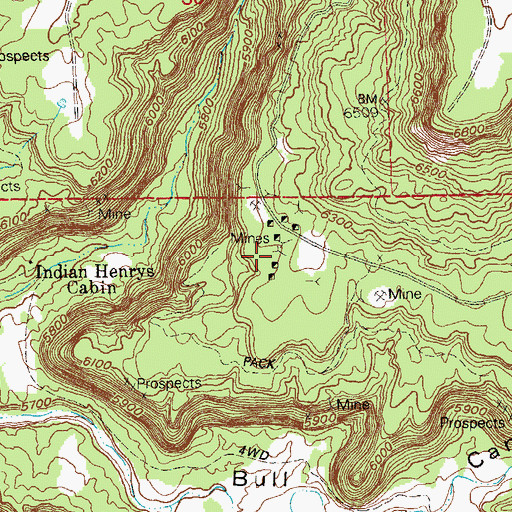Topographic Map of Rim Rock Blues Number Seven Mine, CO