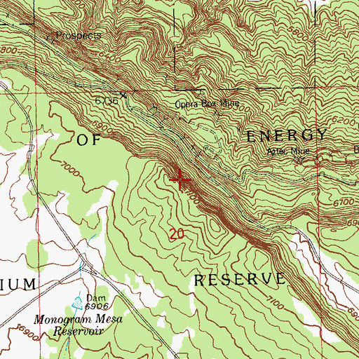 Topographic Map of Valley View Mine, CO