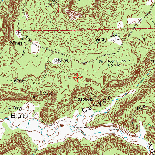 Topographic Map of Egbert Mine, CO