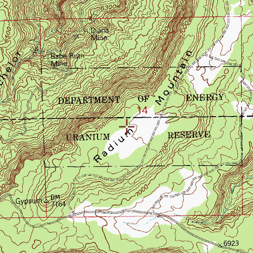 Topographic Map of Mitchell and Cucher Group Mine, CO