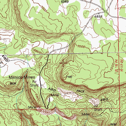 Topographic Map of Murietta Mine, CO