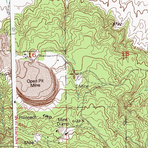 Topographic Map of Mineral Joe Number Two Mine, CO