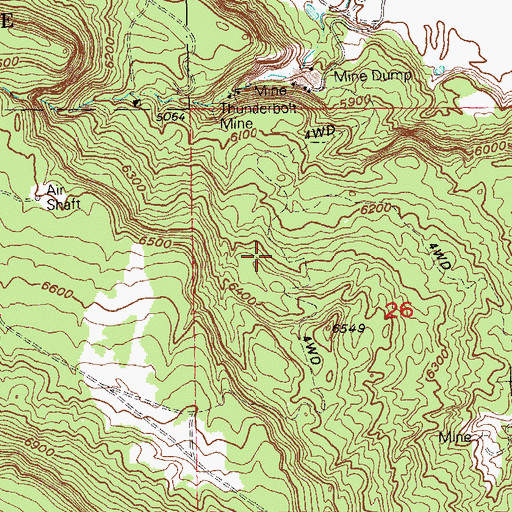 Topographic Map of Nil Number Two Mine, CO