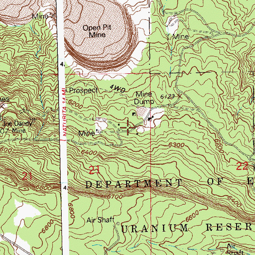 Topographic Map of Paradox D Mine, CO