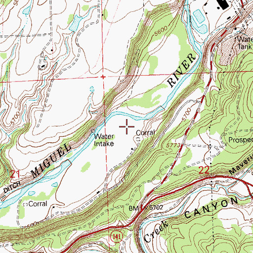 Topographic Map of Annie Mine, CO