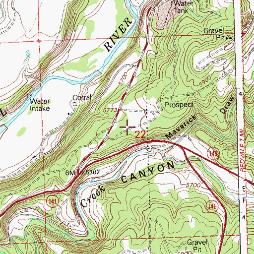 Topographic Map of Mary Ann Mine, CO