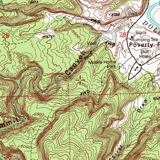 Topographic Map of Letty Jones Mine, CO