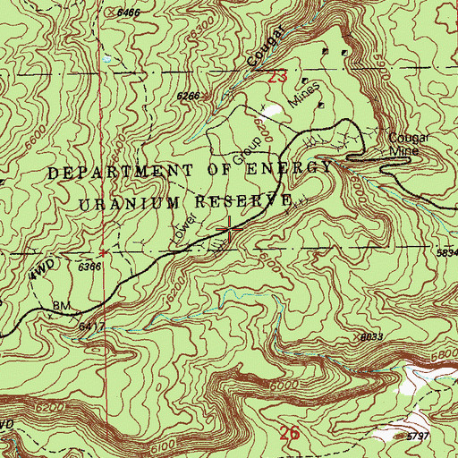 Topographic Map of Alice Number Four Mine, CO