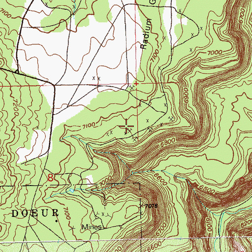 Topographic Map of Lee C Mine, CO