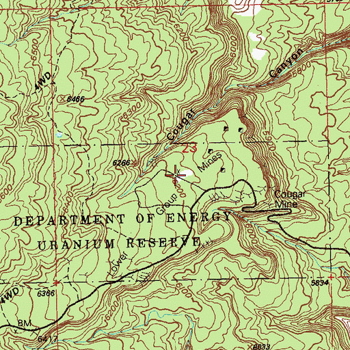 Topographic Map of Lower Section Mine, CO
