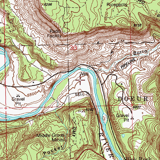 Topographic Map of Michael Bray Mine, CO