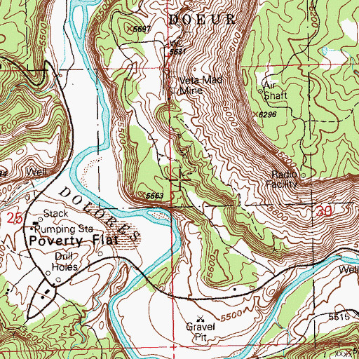 Topographic Map of Mottley Lease Mine, CO