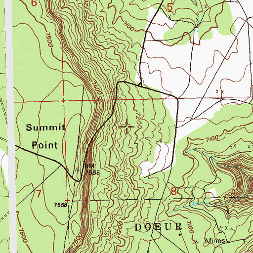 Topographic Map of Radium Number Thirty Mine, CO
