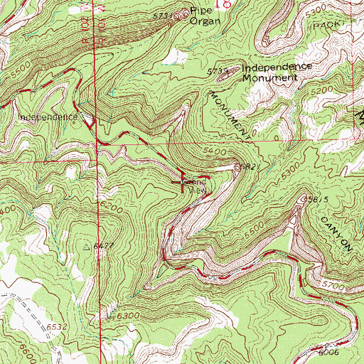 Topographic Map of Grand View, CO