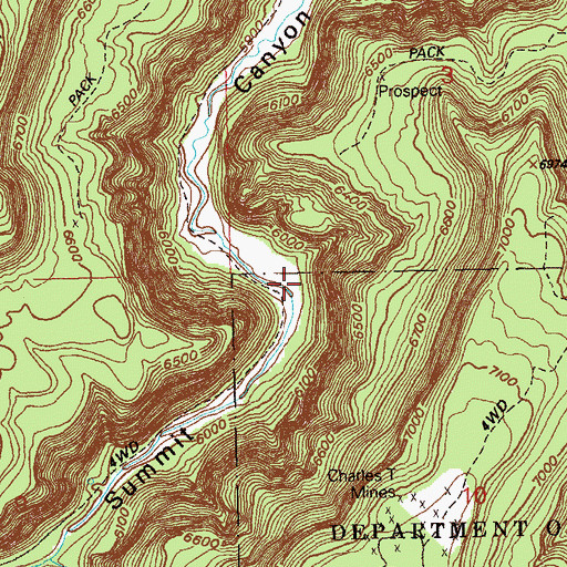 Topographic Map of Sesmo Mine, CO