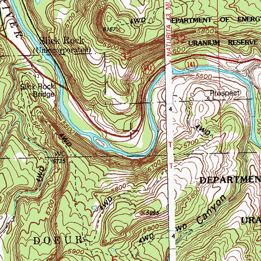 Topographic Map of Big S Mine, CO