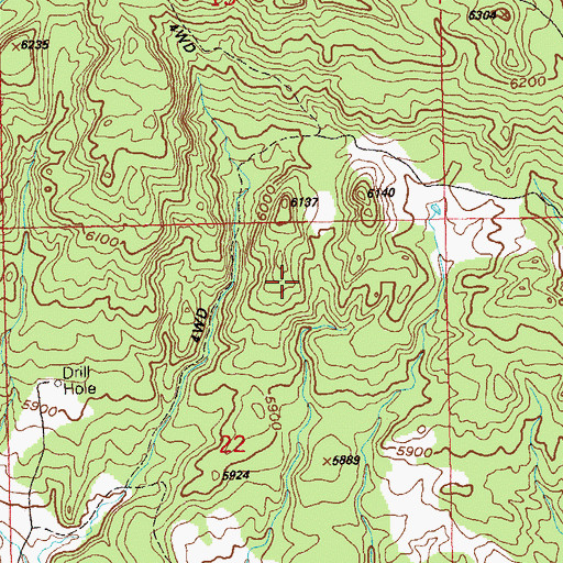 Topographic Map of Donald Hill Mine, CO