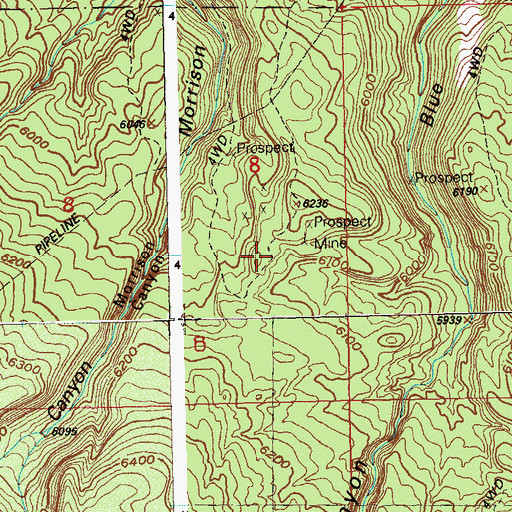Topographic Map of Doss Claim Group Mine, CO
