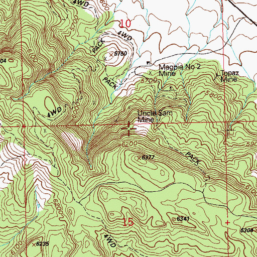 Topographic Map of Eclipse Mine, CO