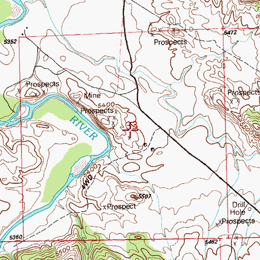 Topographic Map of Gypsum Homestead Mine, CO