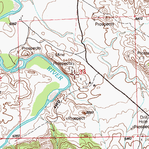 Topographic Map of Inspiration One Mine, CO