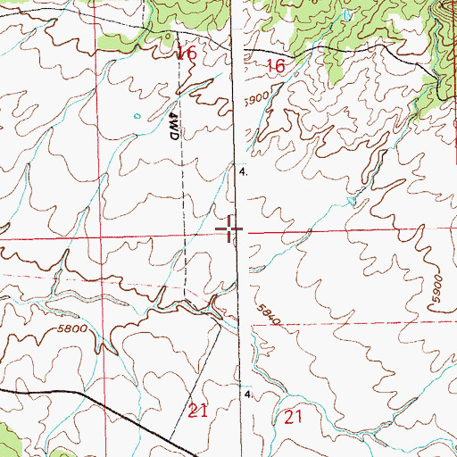 Topographic Map of Jackpot Group Mine, CO