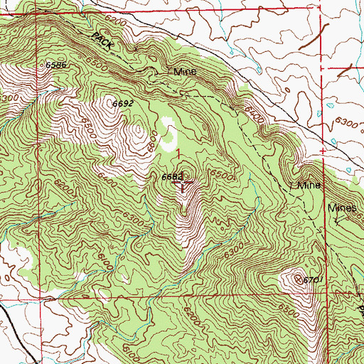 Topographic Map of Klondike Mine, CO