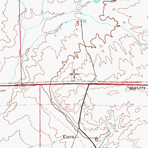 Topographic Map of Mesa Seven Mine, CO