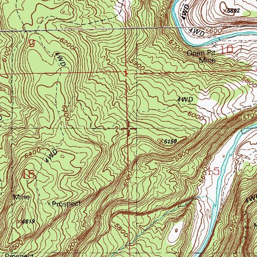Topographic Map of Philura Group Mine, CO
