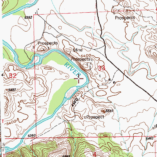 Topographic Map of Riverview Mine, CO