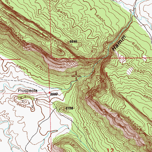 Topographic Map of Bobcat Mine, CO