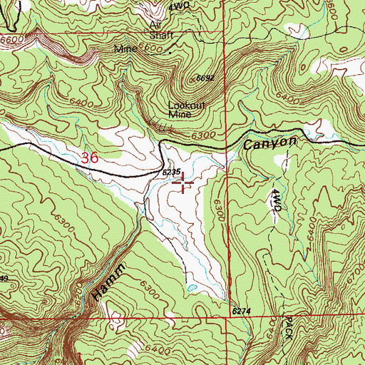 Topographic Map of New Uncle Sam Mine, CO