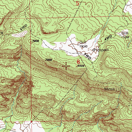 Topographic Map of S and D Mine, CO