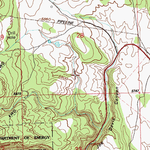 Topographic Map of Sunset Mine, CO