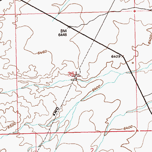Topographic Map of Jungle Basin Mine, CO