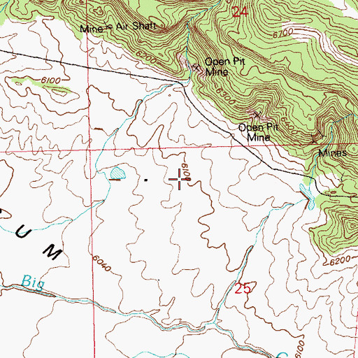 Topographic Map of Phillips 66 One Mine, CO