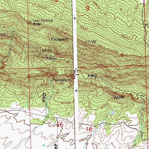 Topographic Map of Rambler Mine, CO