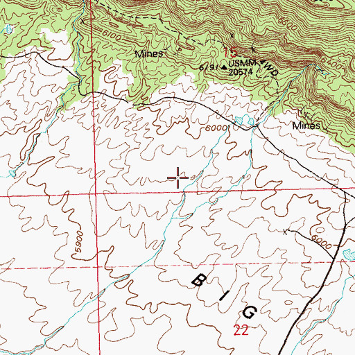 Topographic Map of Windswept Mine, CO