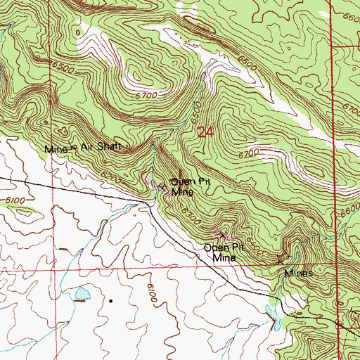 Topographic Map of Early Morning Mine, CO