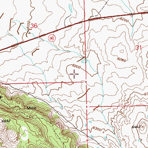Topographic Map of Centennial Mine, CO